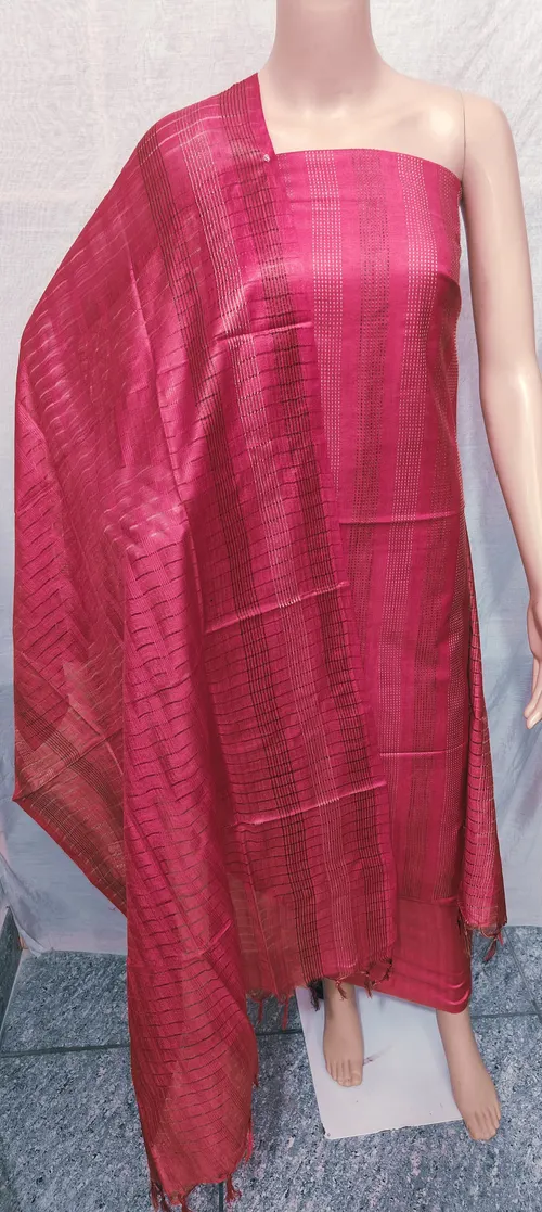 Royal Katan Silk Suit Piece – Handwoven Luxury in Every Thread